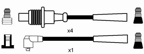 Handler.Part Ignition cable kit NGK 7176 2