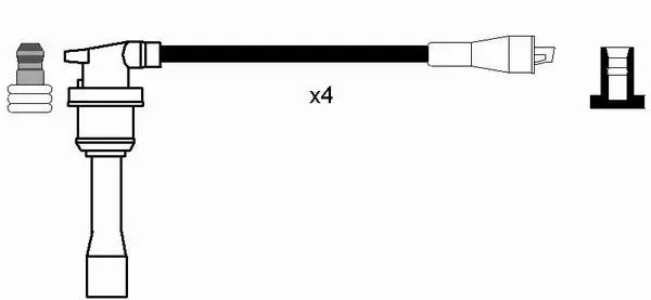 Handler.Part Ignition cable kit NGK 0711 2