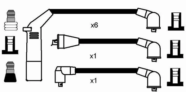 Handler.Part Ignition cable kit NGK 8286 2