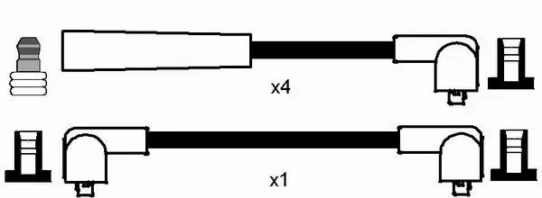 Handler.Part Ignition cable kit NGK 0842 2