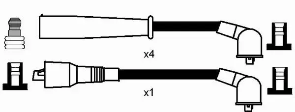 Handler.Part Ignition cable kit NGK 0715 2