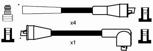 Handler.Part Ignition cable kit NGK 7375 2