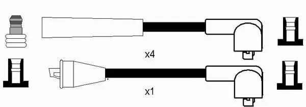 Handler.Part Ignition cable kit NGK 0907 2