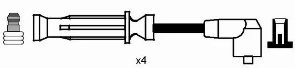 Handler.Part Ignition cable kit NGK 8274 2