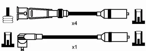 Handler.Part Ignition cable kit NGK 0502 1