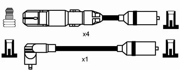 Handler.Part Ignition cable kit NGK 0956 2