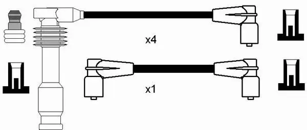 Handler.Part Ignition cable kit NGK 0769 2