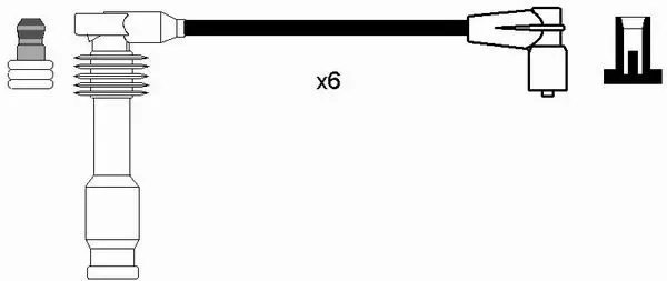 Handler.Part Ignition cable kit NGK 0898 2