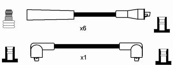 Handler.Part Ignition cable kit NGK 2581 2