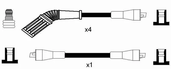 Handler.Part Ignition cable kit NGK 7208 2