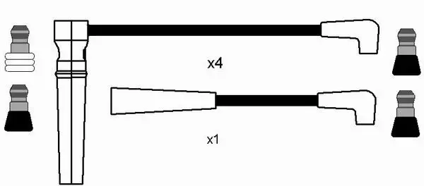 Handler.Part Ignition cable kit NGK 0595 2