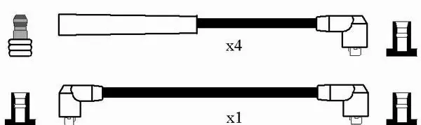 Handler.Part Ignition cable kit NGK 7170 2