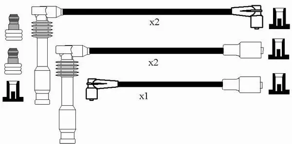 Handler.Part Ignition cable kit NGK 0812 2