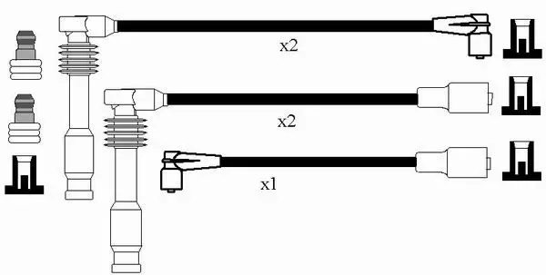 Handler.Part Ignition cable kit NGK 0818 2