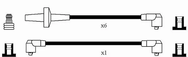 Handler.Part Ignition cable kit NGK 7116 2