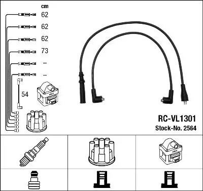 Handler.Part Ignition cable kit NGK 2564 1