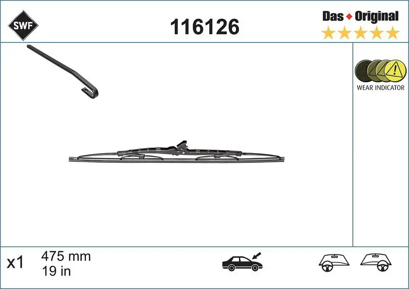 Handler.Part Wiper blade SWF 116126 1