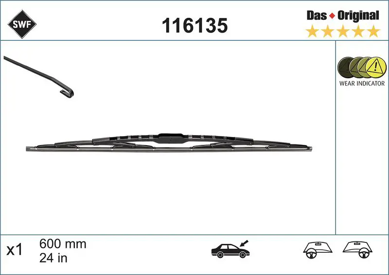 Handler.Part Wiper blade SWF 116135 1