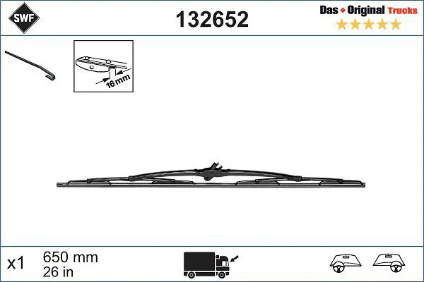 Handler.Part Wiper blade SWF 132652 1