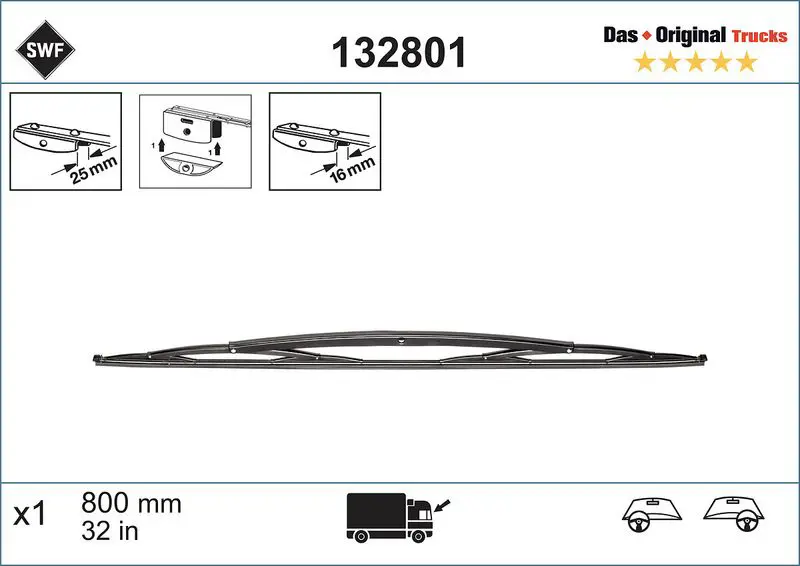 Handler.Part Wiper blade SWF 132801 1