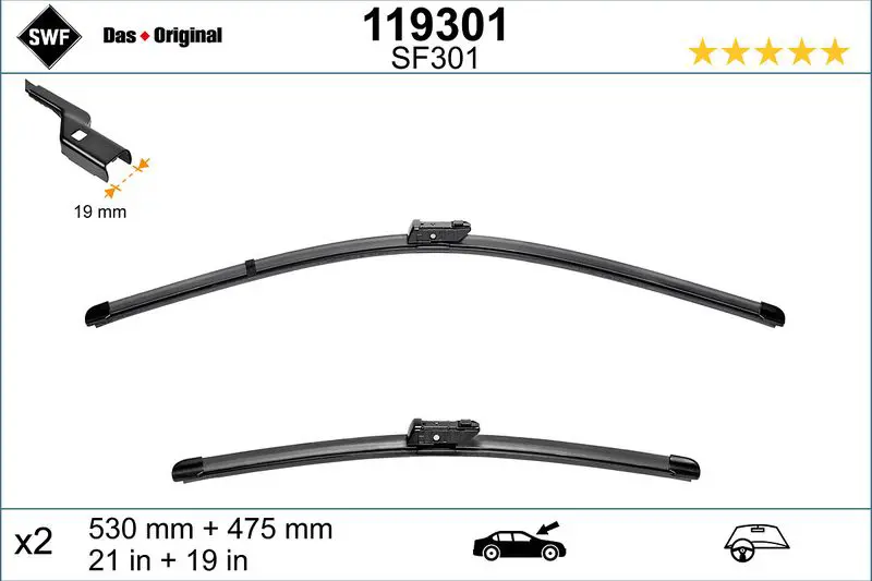 Handler.Part Wiper blade SWF 119301 1