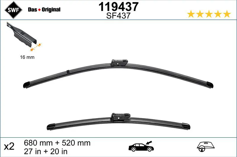 Handler.Part Wiper blade SWF 119437 1