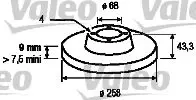 Handler.Part Brake disc Valeo 186498 1