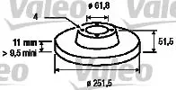 Handler.Part Brake disc Valeo 186501 1