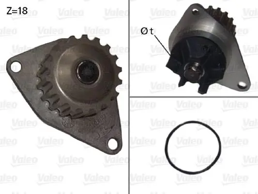 Handler.Part Water pump Valeo 506721 1