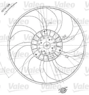 Handler.Part Fan, radiator Valeo 698412 1