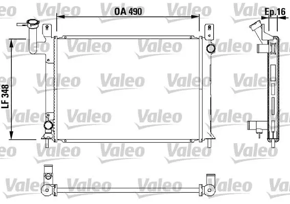 Handler.Part Radiator, engine cooling Valeo 730406 1