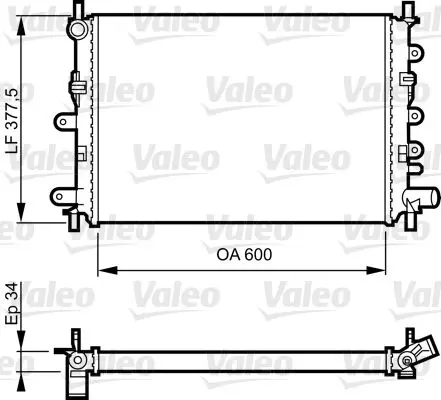 Handler.Part Radiator, engine cooling Valeo 730856 1