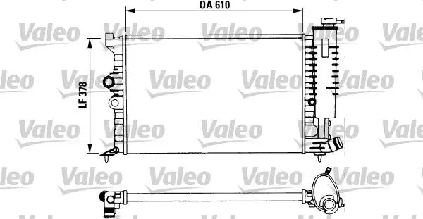 Handler.Part Radiator, engine cooling Valeo 730957 1