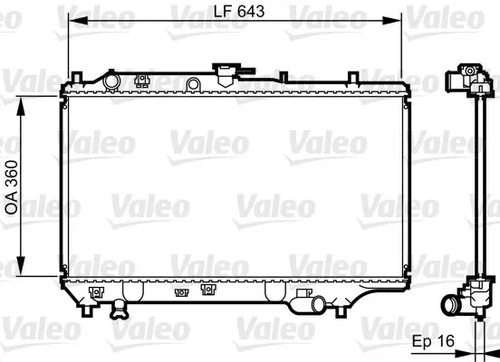 Handler.Part Radiator, engine cooling Valeo 731072 1