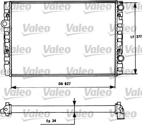 Handler.Part Radiator, engine cooling Valeo 731127 1