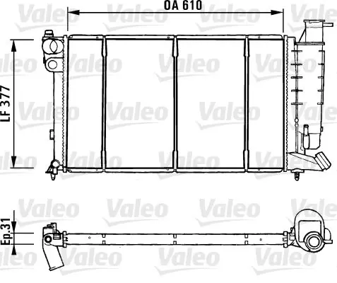 Handler.Part Radiator, engine cooling Valeo 731181 1