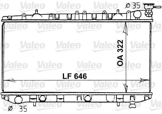 Handler.Part Radiator, engine cooling Valeo 731202 1