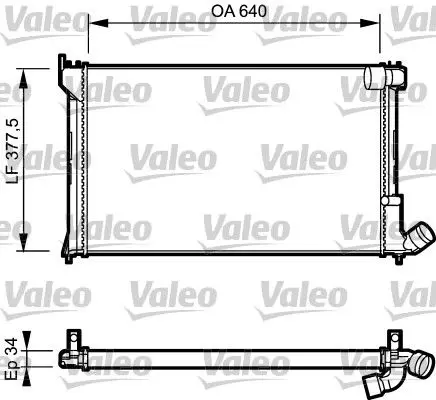 Handler.Part Radiator, engine cooling Valeo 731289 1