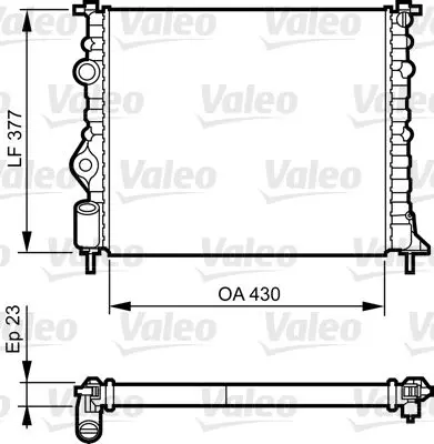 Handler.Part Radiator, engine cooling Valeo 731378 1