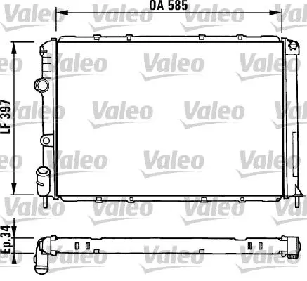 Handler.Part Radiator, engine cooling Valeo 731380 1