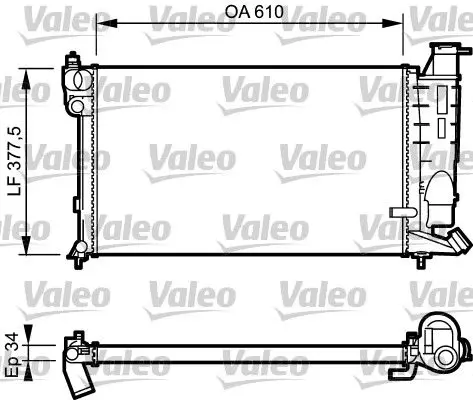 Handler.Part Radiator, engine cooling Valeo 731391 1