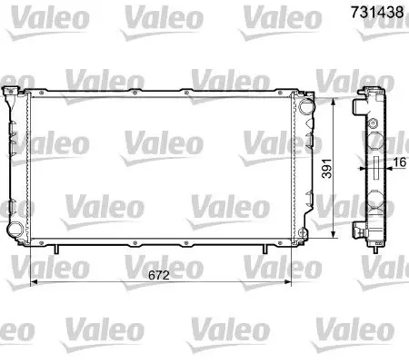 Handler.Part Radiator, engine cooling Valeo 731438 1