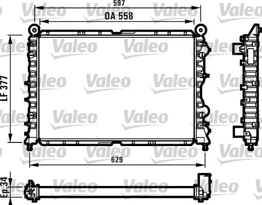 Handler.Part Radiator, engine cooling Valeo 731561 1