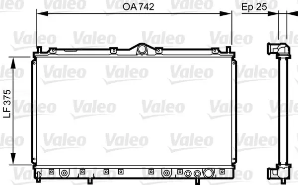 Handler.Part Radiator, engine cooling Valeo 731641 1