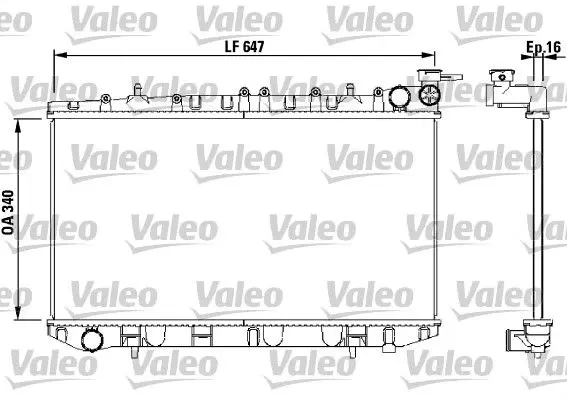 Handler.Part Radiator, engine cooling Valeo 731659 1