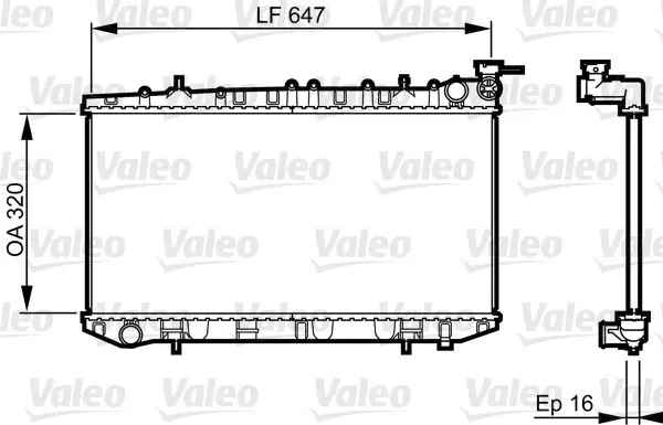 Handler.Part Radiator, engine cooling Valeo 731664 1