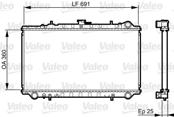 Handler.Part Radiator, engine cooling Valeo 731674 1