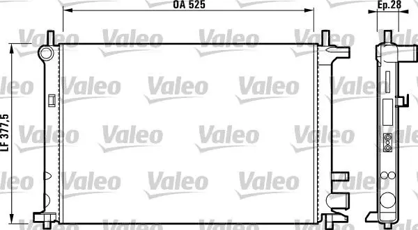 Handler.Part Radiator, engine cooling Valeo 731736 1