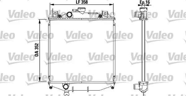 Handler.Part Radiator, engine cooling Valeo 731828 1