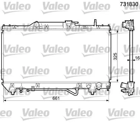 Handler.Part Radiator, engine cooling Valeo 731830 1